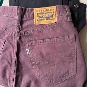 Levis 508 w28 Jeans in Burgundy / Maroon